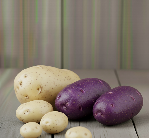 Papa blanca y papa morada